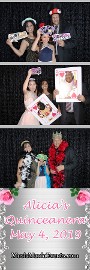2x6 photo booth strip with solid background and props